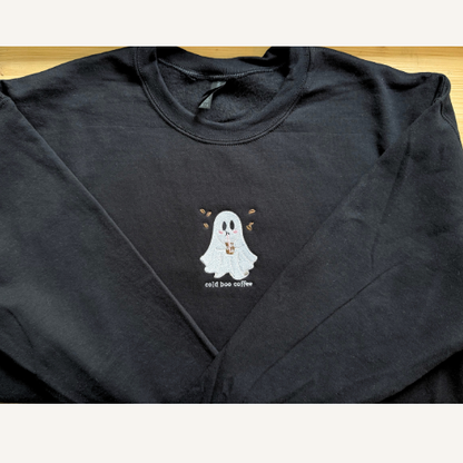 Cold Boo Coffee Ghostie Halloween Sweatshirt