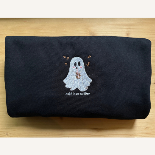 Cold Boo Coffee Ghostie Halloween Sweatshirt